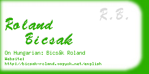 roland bicsak business card